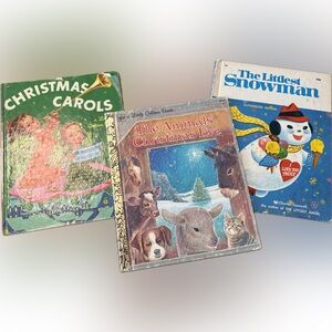 Set of Three Vintage Christmas Books